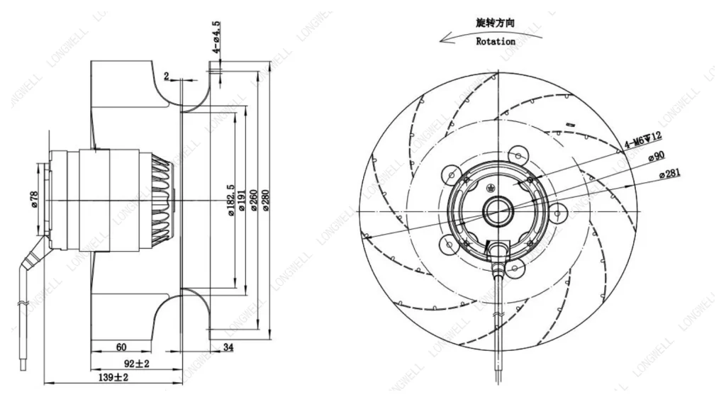 LWBA2E280-102NS-07 外形尺寸图