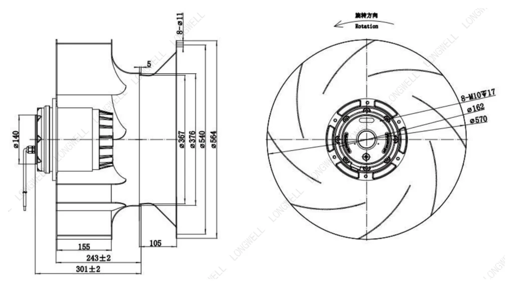 LWBA4D560-188NT-01 外形尺寸图