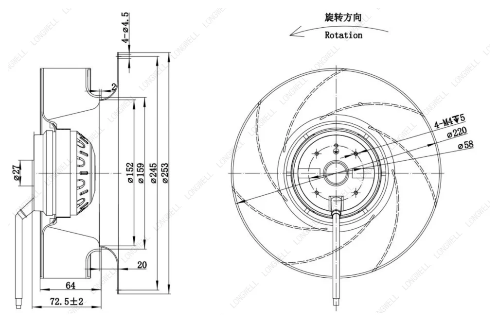 LWBA4E220-092NS-09 外形尺寸图