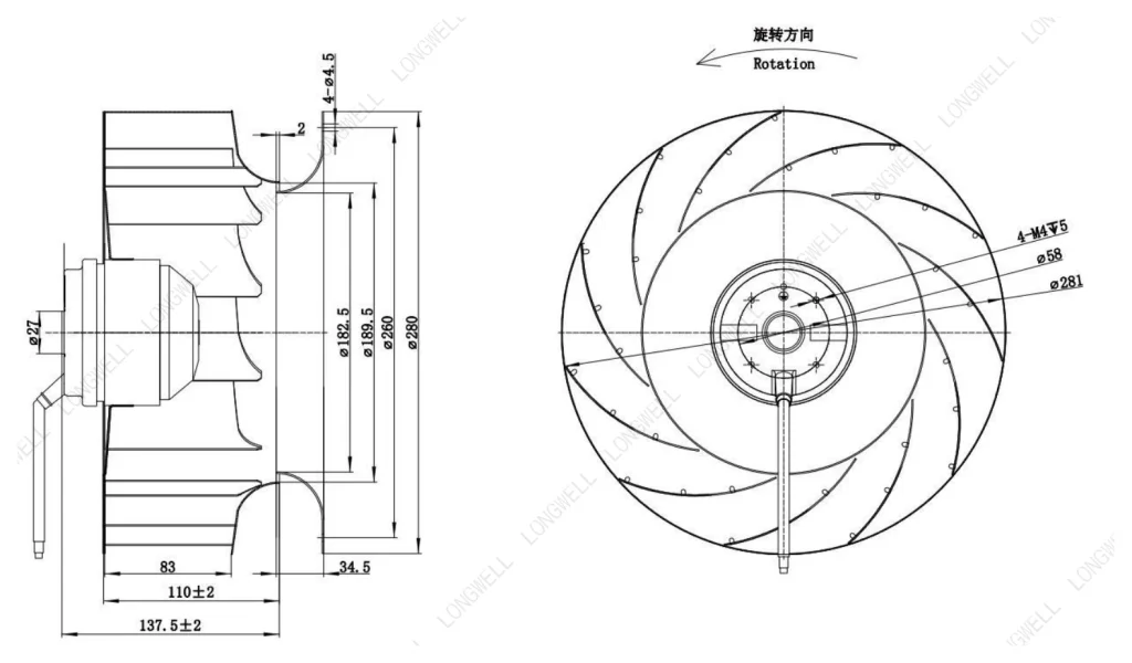 LWBA4E280-092NS-04 外形尺寸图