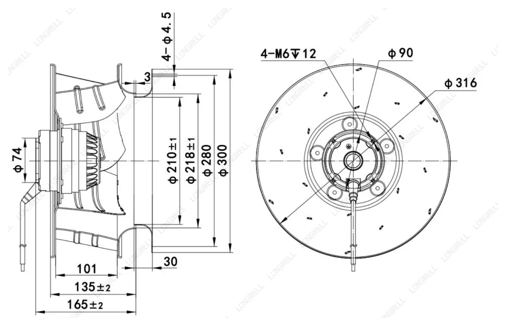 LWBA4E315-102NS-05 外形尺寸图