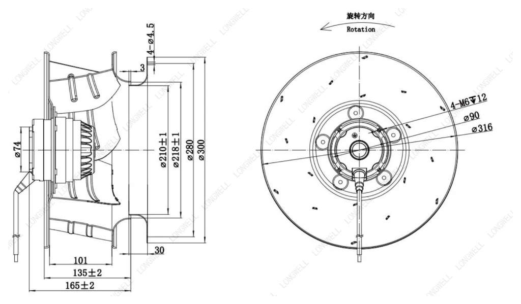 LWBA4E315-102NS-11 外形尺寸图