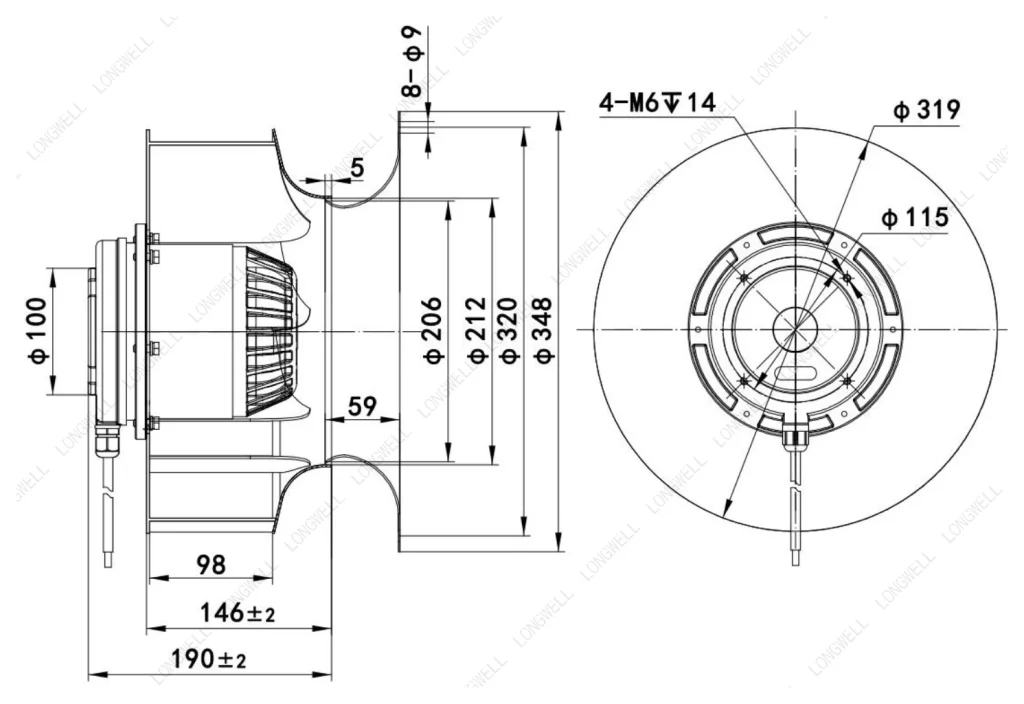 LWBA4E315-138NS-13 外形尺寸图