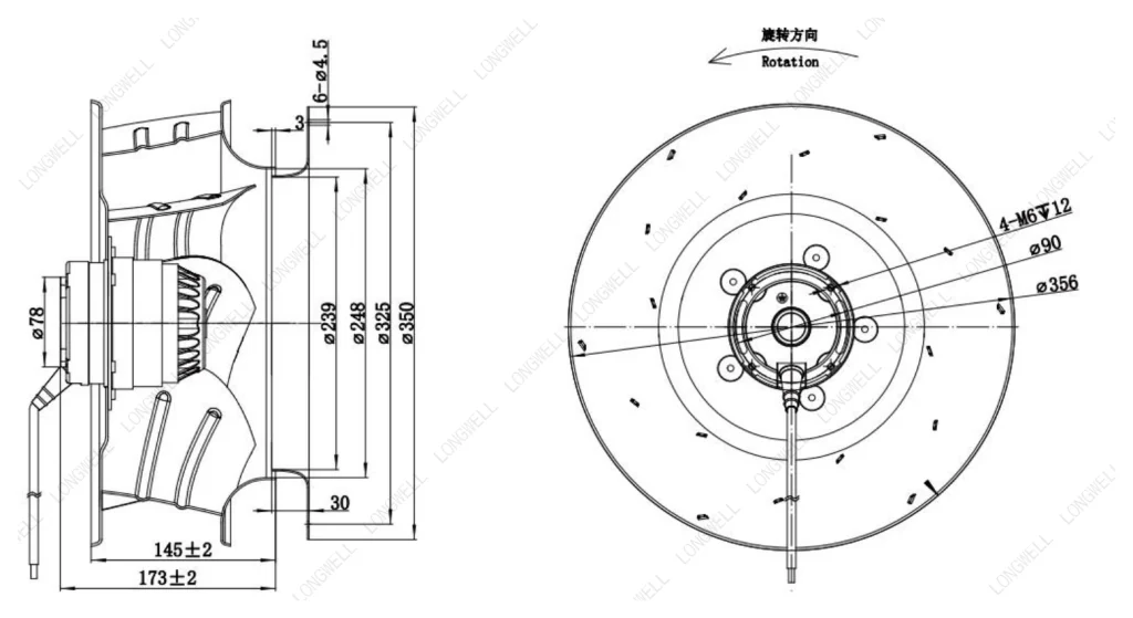 LWBA4E355-102NS-02 外形尺寸图