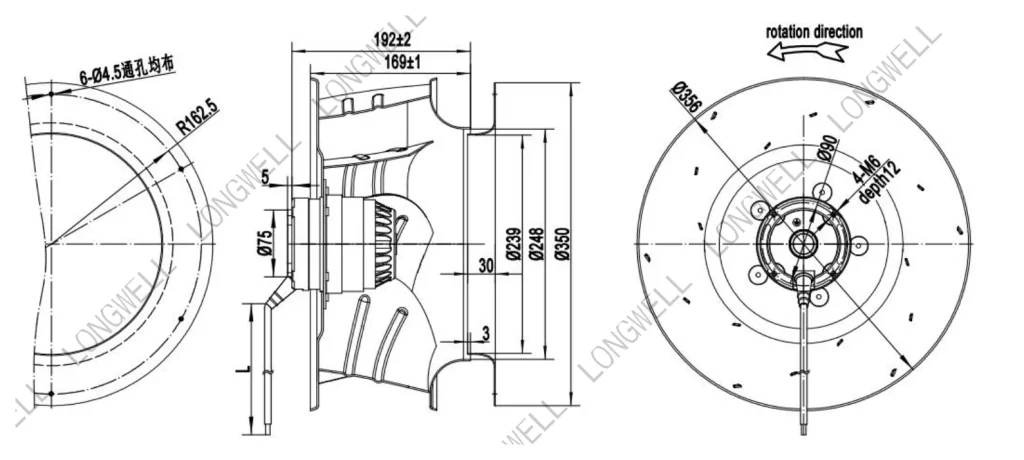 LWBA4E355-102NS-07 外形尺寸图