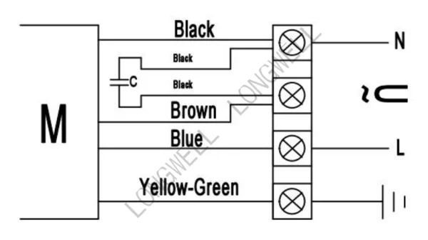 LWBA4E355-102NS-07 接线图 wiring diagram LONGWELL 朗伟