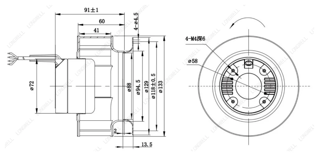 LWBD3G133-072NH-03 外形尺寸图