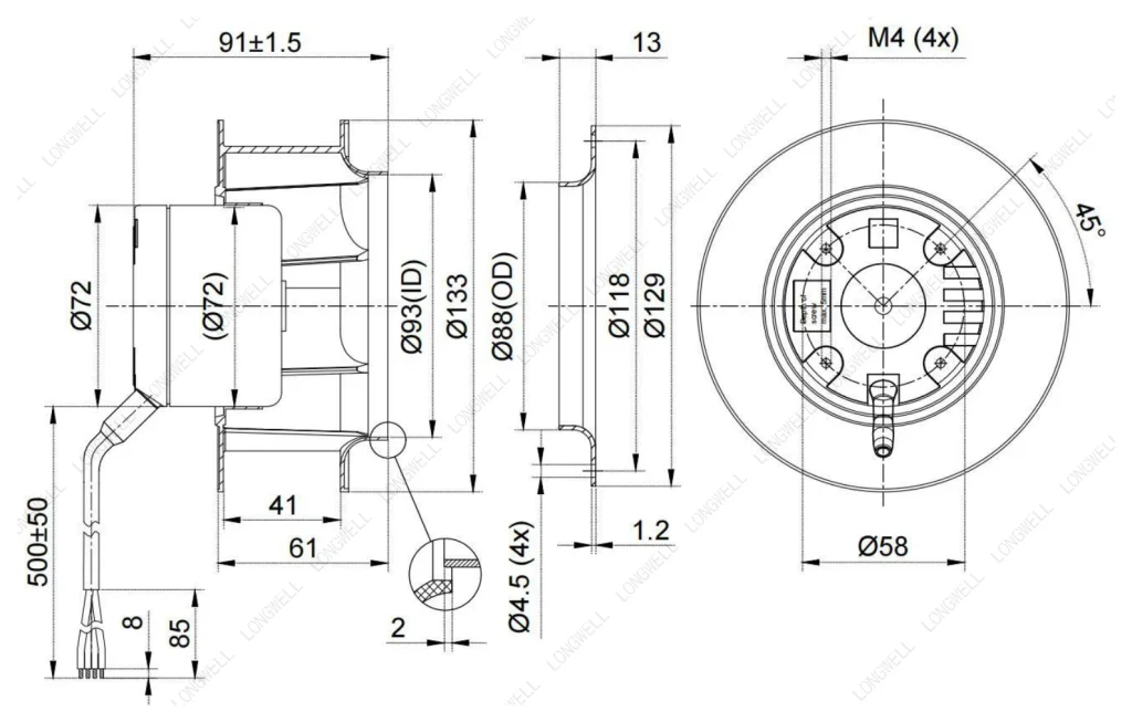 LWBD3G133-072NM-02 外形尺寸图