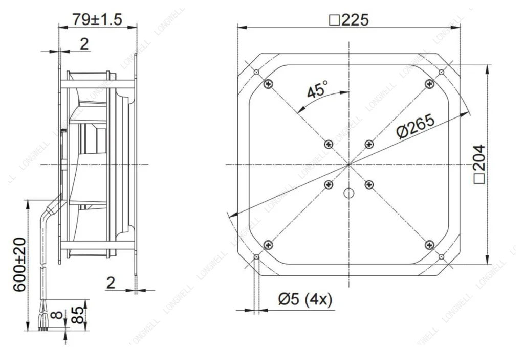 LWBD3G190-072NH-05 外形尺寸图