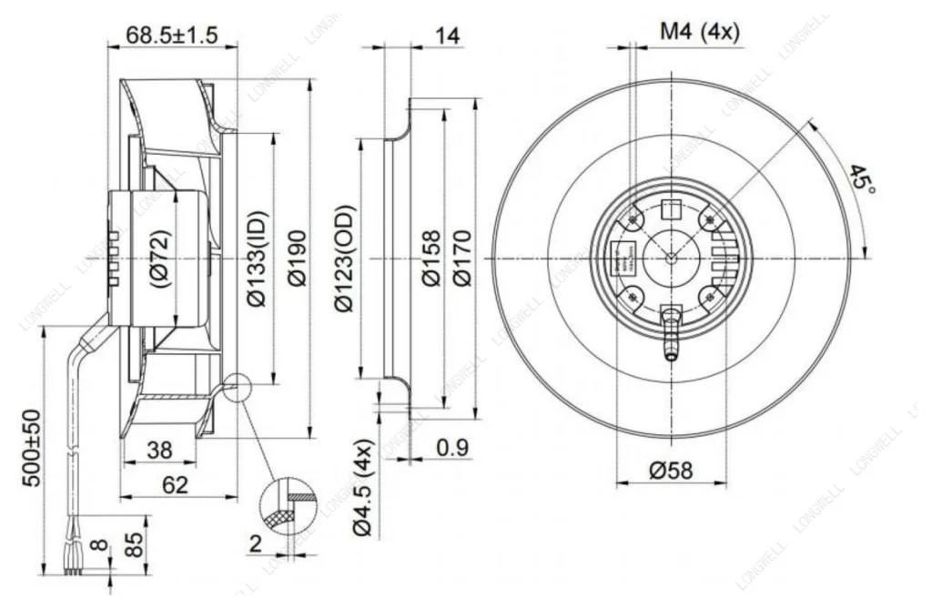 LWBD3G190-072NM-04 外形尺寸图