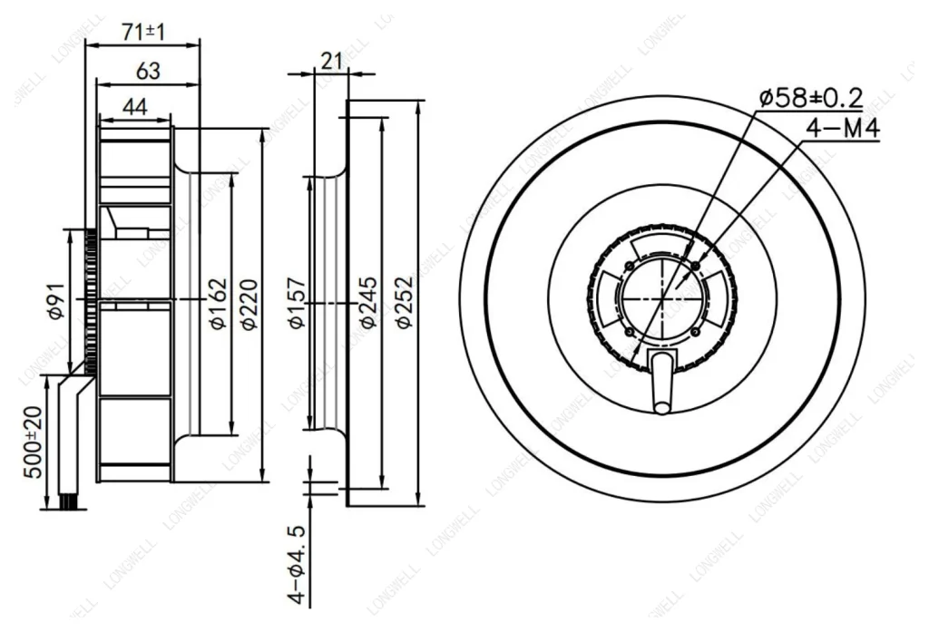 LWBD3G220-092NH-05 外形尺寸图
