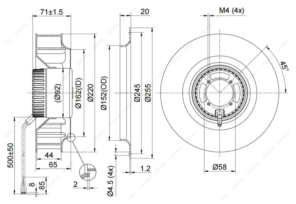 LWBD3G220-092NM-04 外形尺寸图