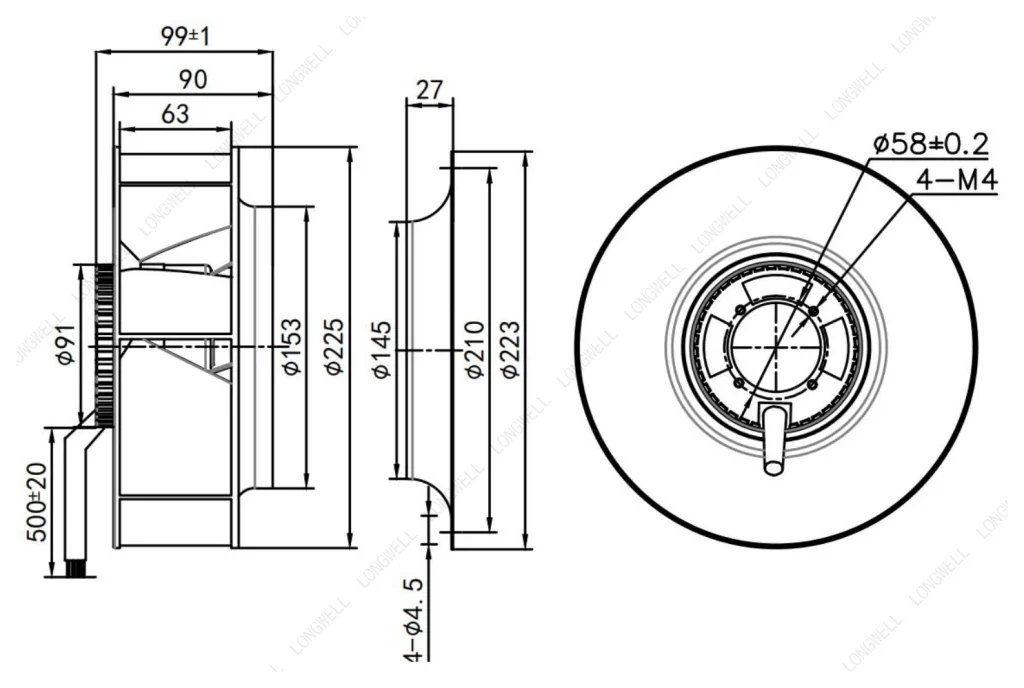 LWBD3G225-092NM-04 外形尺寸图