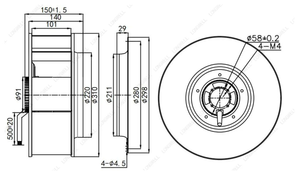 LWBD3G310-092NH-02 外形尺寸图