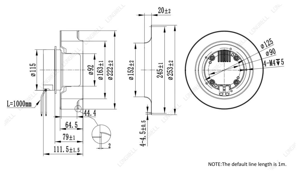 LWBE3G220-092NS-10 外形尺寸图