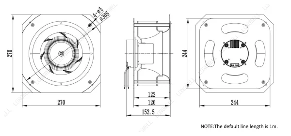 LWBE3G225-072PS-11 外形尺寸图 LONGWELL 朗伟