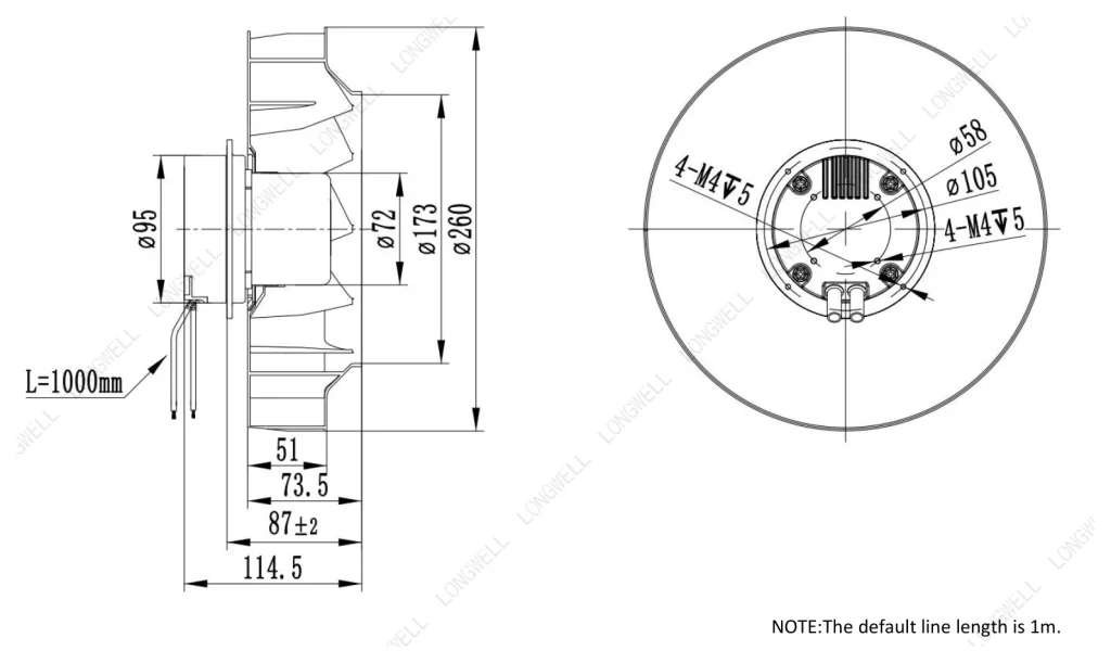 LWBE3G250-072NS-29 外形尺寸图