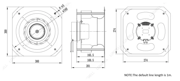LWBE3G250-092PS-20 外形尺寸图 LONGWELL 朗伟