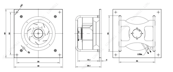 LWBE3G280-072NS-12 外形尺寸图 dimension drawing LONGWELL 朗伟