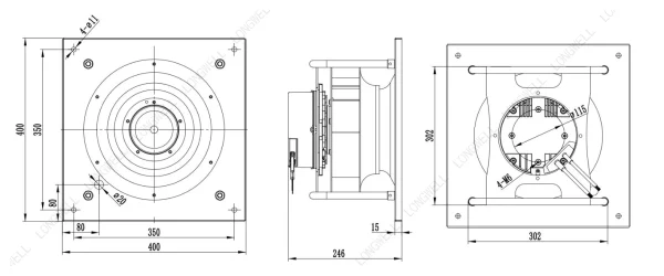 LWBE3G280-102PS-19 外形尺寸图 LONGWELL 朗伟