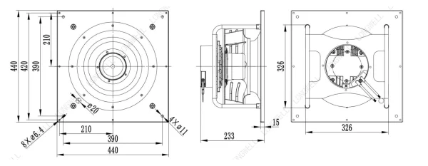 LWBE3G310-102PS-15 外形尺寸图 LONGWELL 朗伟