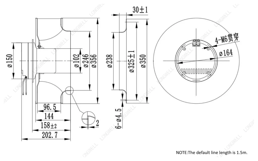 LWBE3G355-102NS-21 外形尺寸图