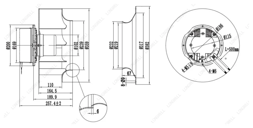 LWBE3G355-102NT-25 外形尺寸图
