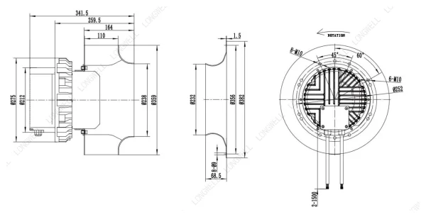 LWBE3G355-188NT-26 外形尺寸图 LONGWELL 朗伟