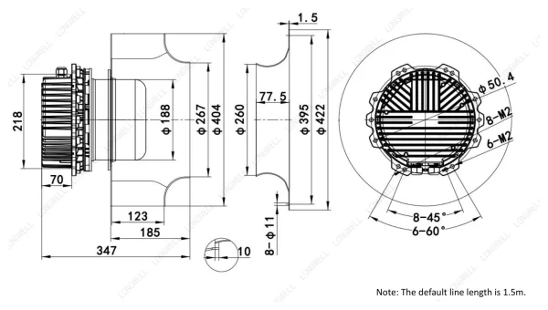 LWBE3G400-188NT-17 外形尺寸图 LONGWELL 朗伟