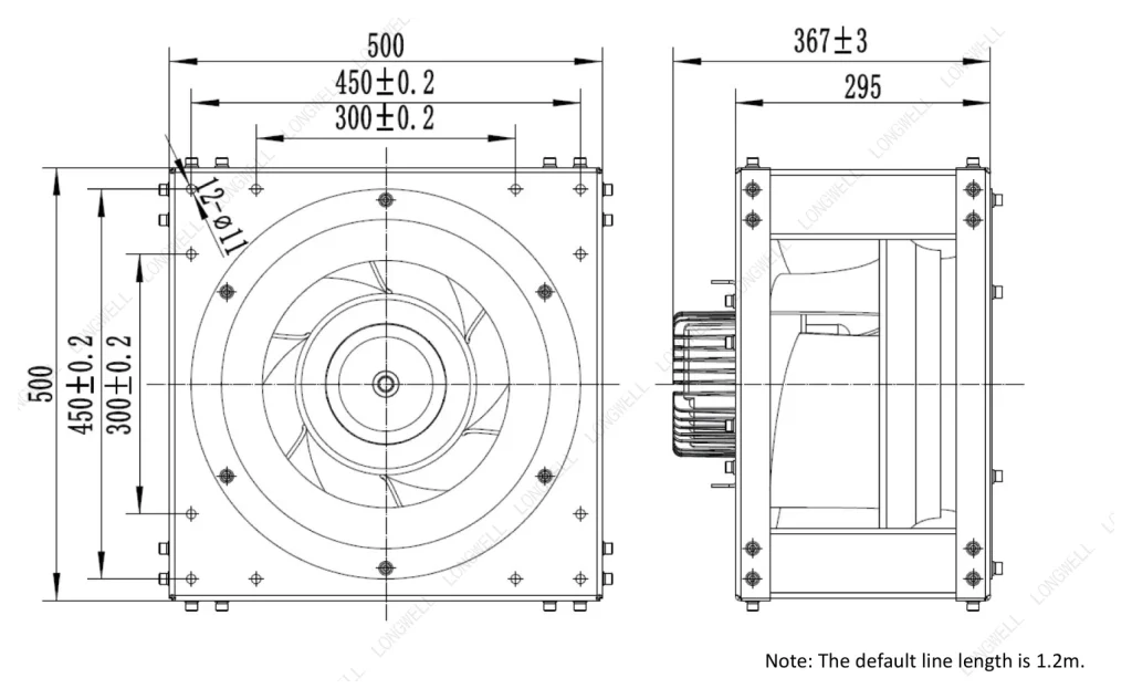 LWBE3G450-138PT-12 外形尺寸图