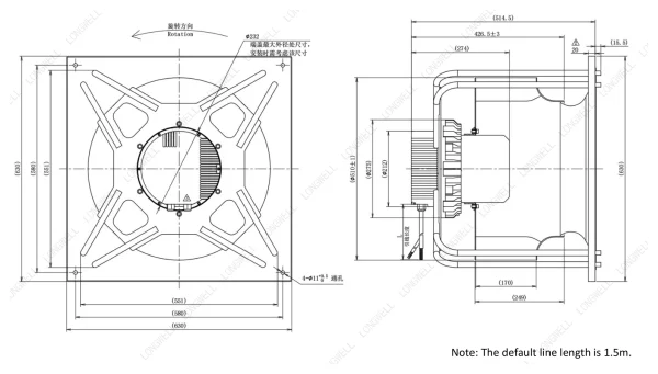 LWBE3G500-188PT-04 外形尺寸图 LONGWELL 朗伟