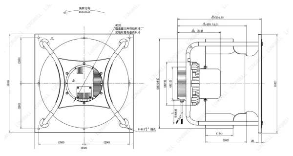 LWBE3G560-188PT-02 外形尺寸图 LONGWELL 朗伟