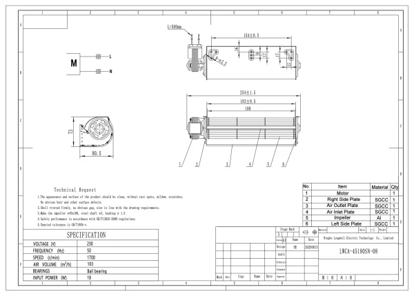 LWCA-45180SN-06 外形尺寸图 dimension drawing LONGWELL 朗伟