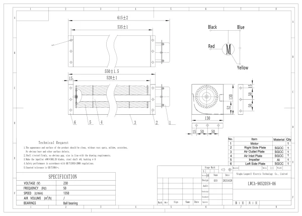 LWCA-90520SN-06 外形尺寸图 LONGWELL 朗伟 dimension drawing