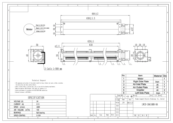 LWCD-30610MN-06 外形尺寸图 LONGWELL 朗伟 dimension drawing
