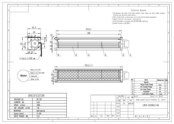 LWCD-43290LN-06 外形尺寸图 dimension drawing LONGWELL 朗伟