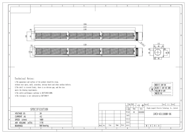 LWCD-651100MN-06 外形尺寸图 LONGWELL 朗伟 dimension drawing