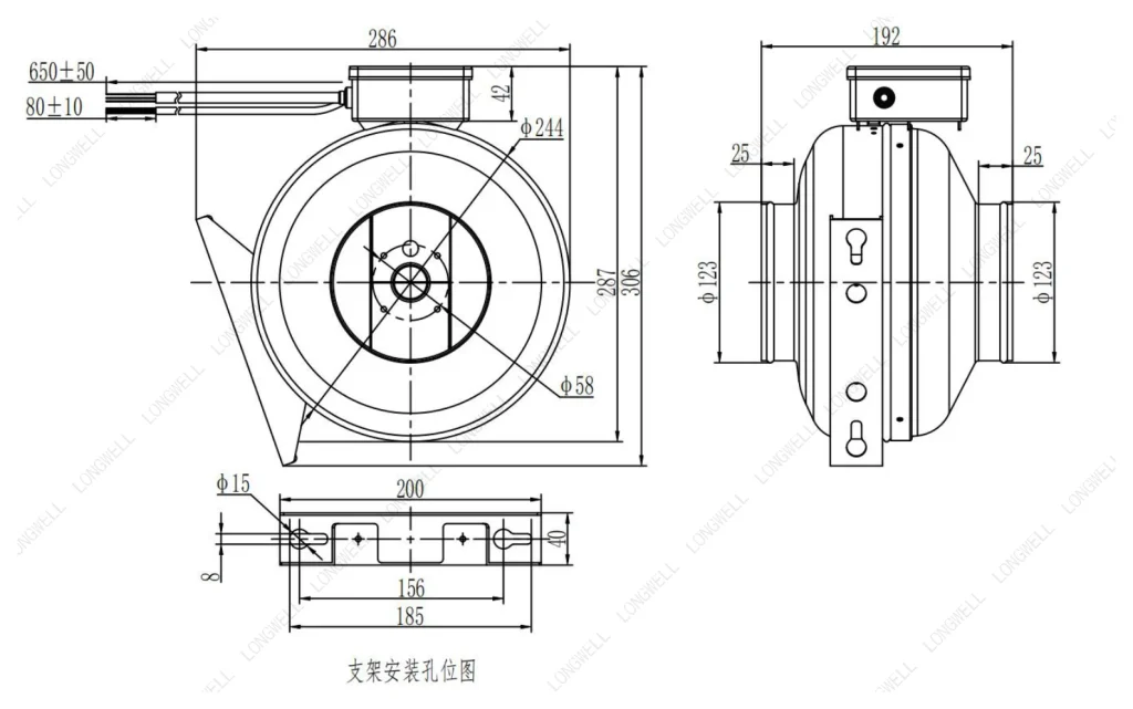 LWDE-125S-MBN-06 外形尺寸图