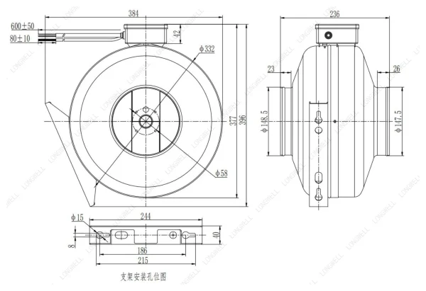 LWDE-150S-MBN-11 外形尺寸图 LONGWELL 朗伟