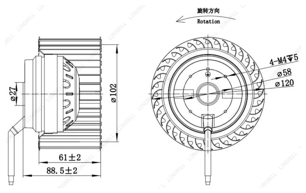 LWFA2E120-092NS-01 外形尺寸图