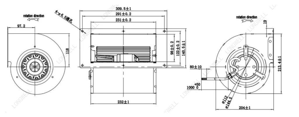 LWFA2E133-092DS-10 外形尺寸图