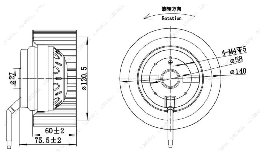 LWFA2E140-092NS-03 外形尺寸图