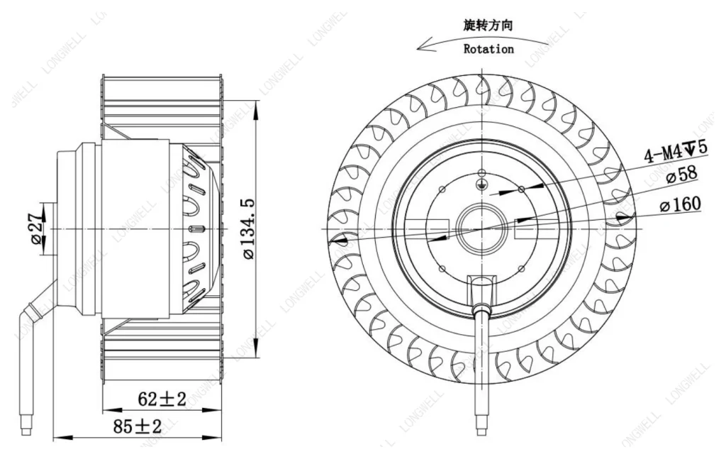 LWFA2E160-092NS-01 外形尺寸图