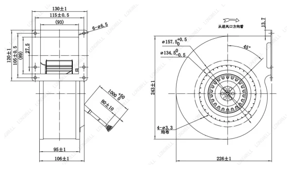 LWFA2E160-092SS-04 外形尺寸图 LONGWELL 朗伟