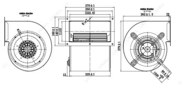 LWFA4E180-092DS-01 外形尺寸图 LONGWELL 朗伟