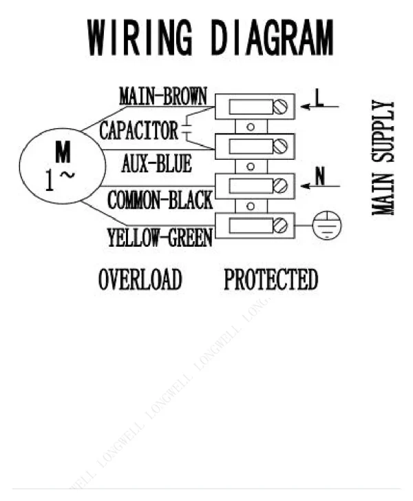 LWFA4E280-188NS-02 接线图 wiring diagram LONGWELL 朗伟