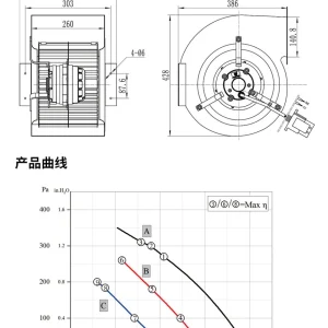 LWFA6E300-138DS-01 LWFA6E300-138DS-01 双进风前向鼓风机 Ø300mm