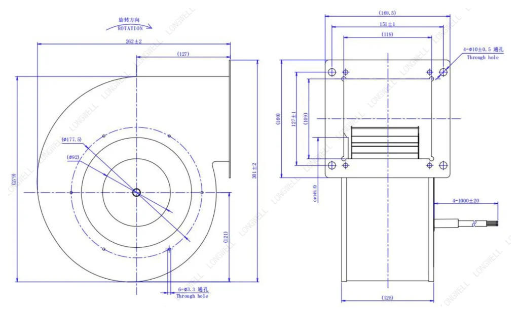 LWFD3G180-092SM-01 外形尺寸图