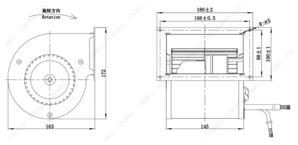 LWFE3G120-072DS-01 外形尺寸图 LONGWELL 朗伟