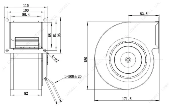 LWFE3G120-072SS-02 外形尺寸图 LONGWELL 朗伟